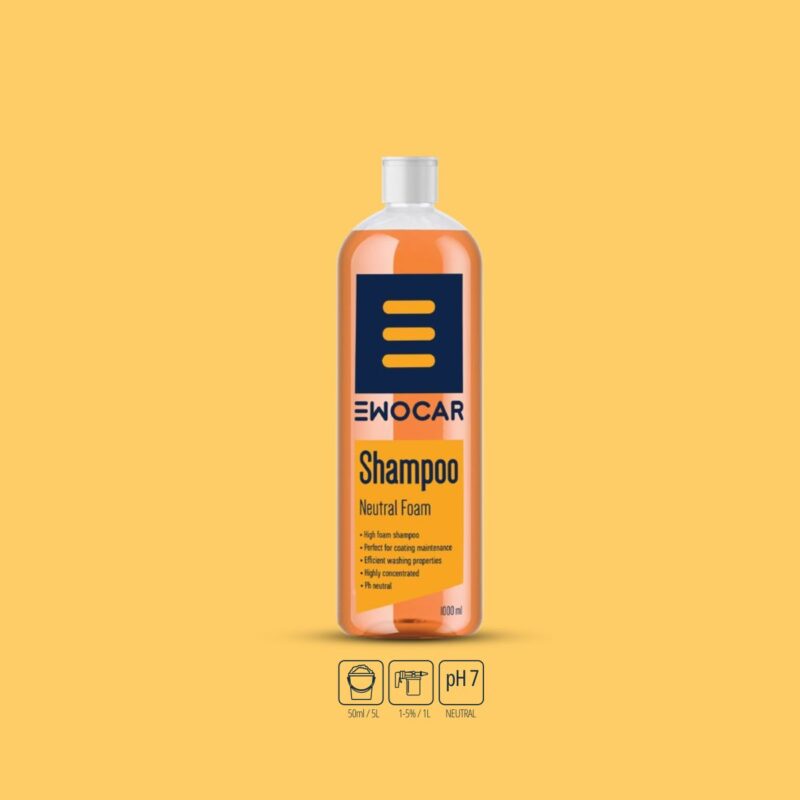 EWOCAR Neutral Foam Car Wash Shampoo 1л – pH-неутрален шампоан за ръчно измиване на автомобили